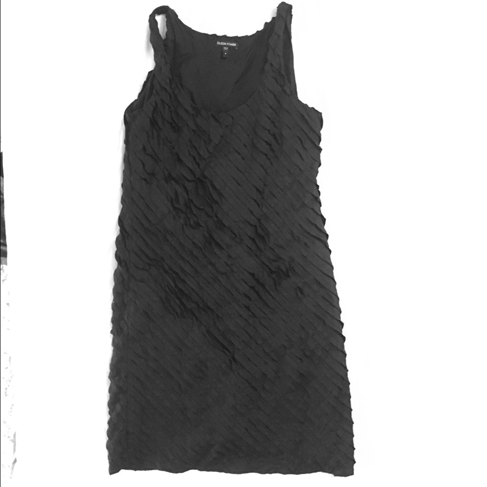 Eileen Fisher 100% silk sleeveless dress, 4